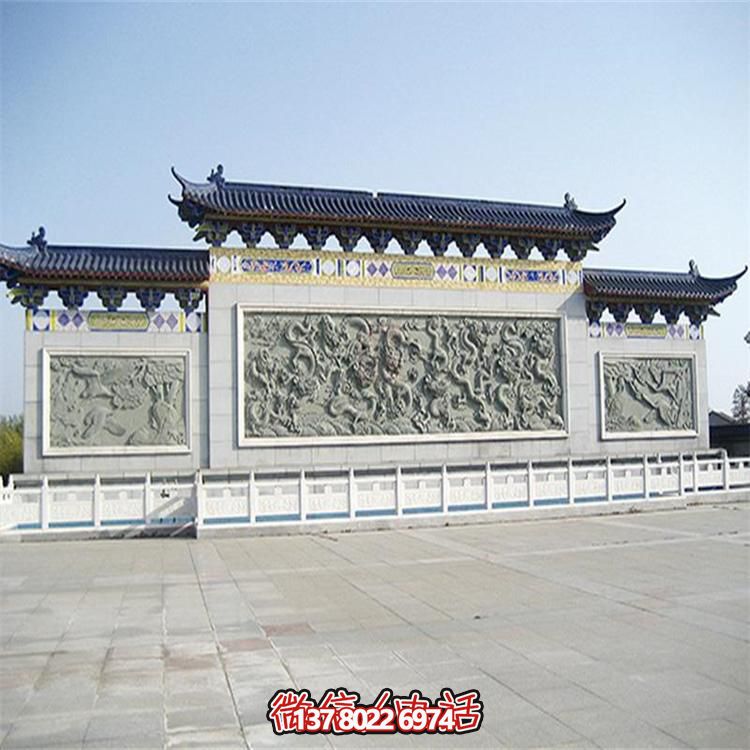 大理石雕刻景觀浮雕、大型影壁壁畫、雕塑藝術裝置