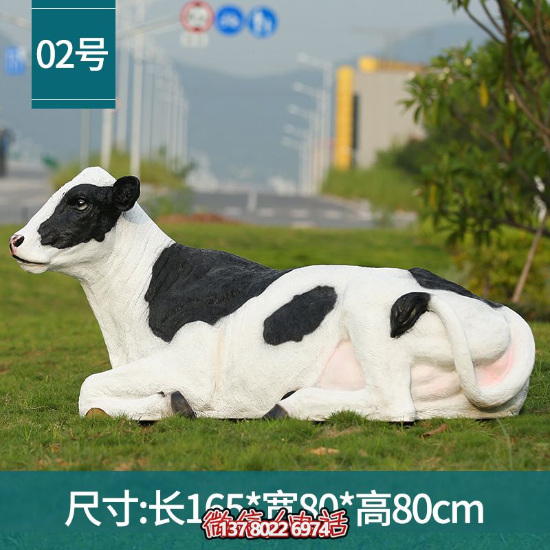 玻璃鋼牛雕塑，讓你的草坪只為休息