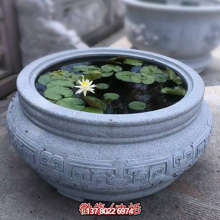 仿古大理石石雕魚缸，用藝術(shù)裝點(diǎn)你的生活