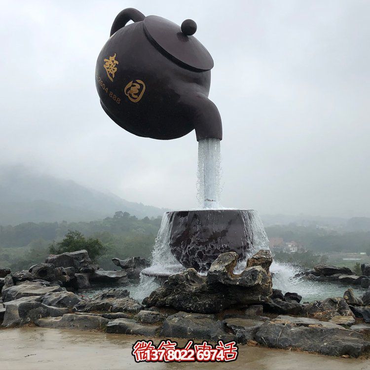 這款創意玻璃鋼懸空流水擺件，是一款非常適合大型園林景區及戶外空間裝飾的藝術品