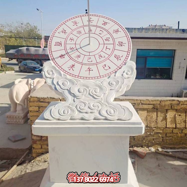古典石雕計時器擺件，傳承校園文化